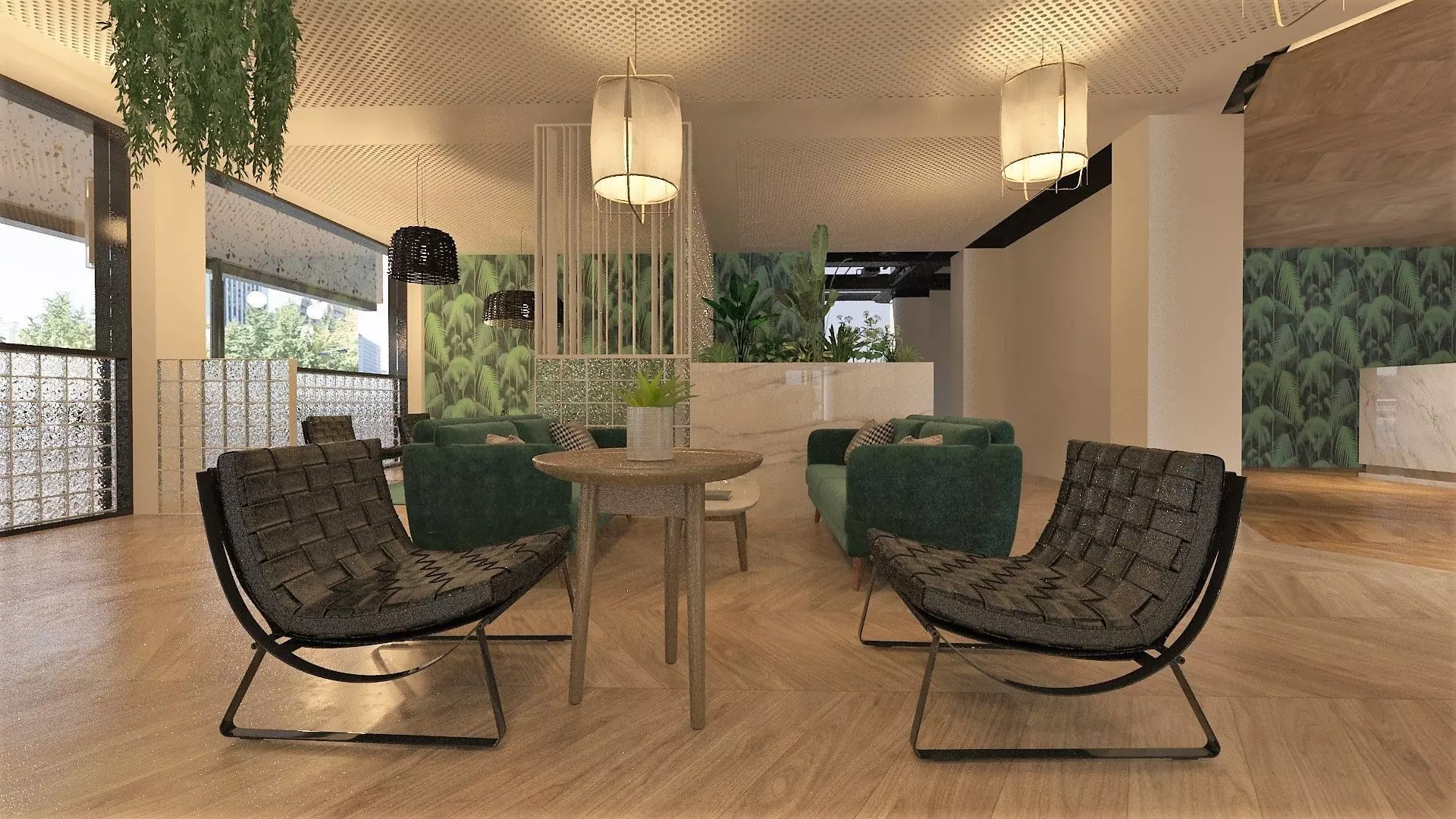 Restaurant Dining Hall 3D model_17