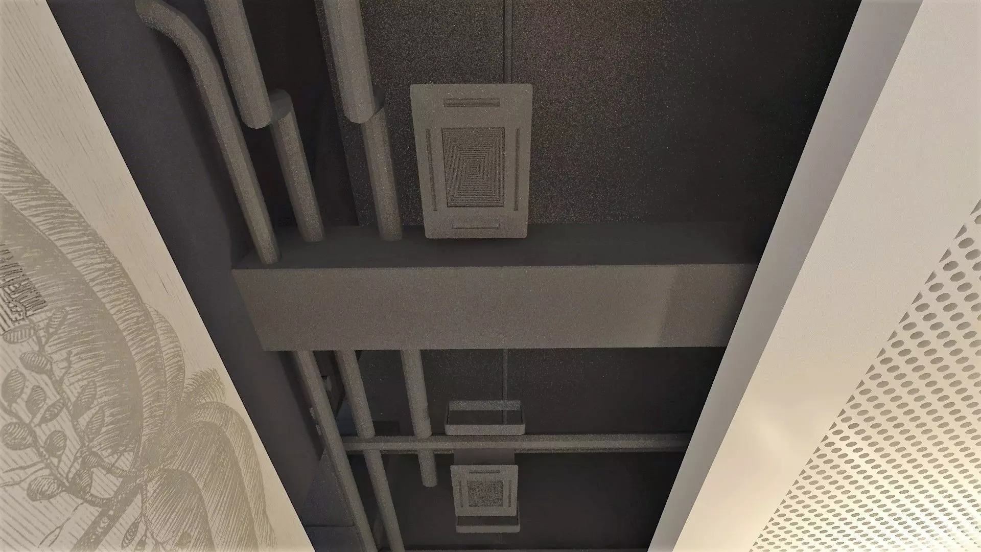 Restaurant Dining Hall 3D model_11