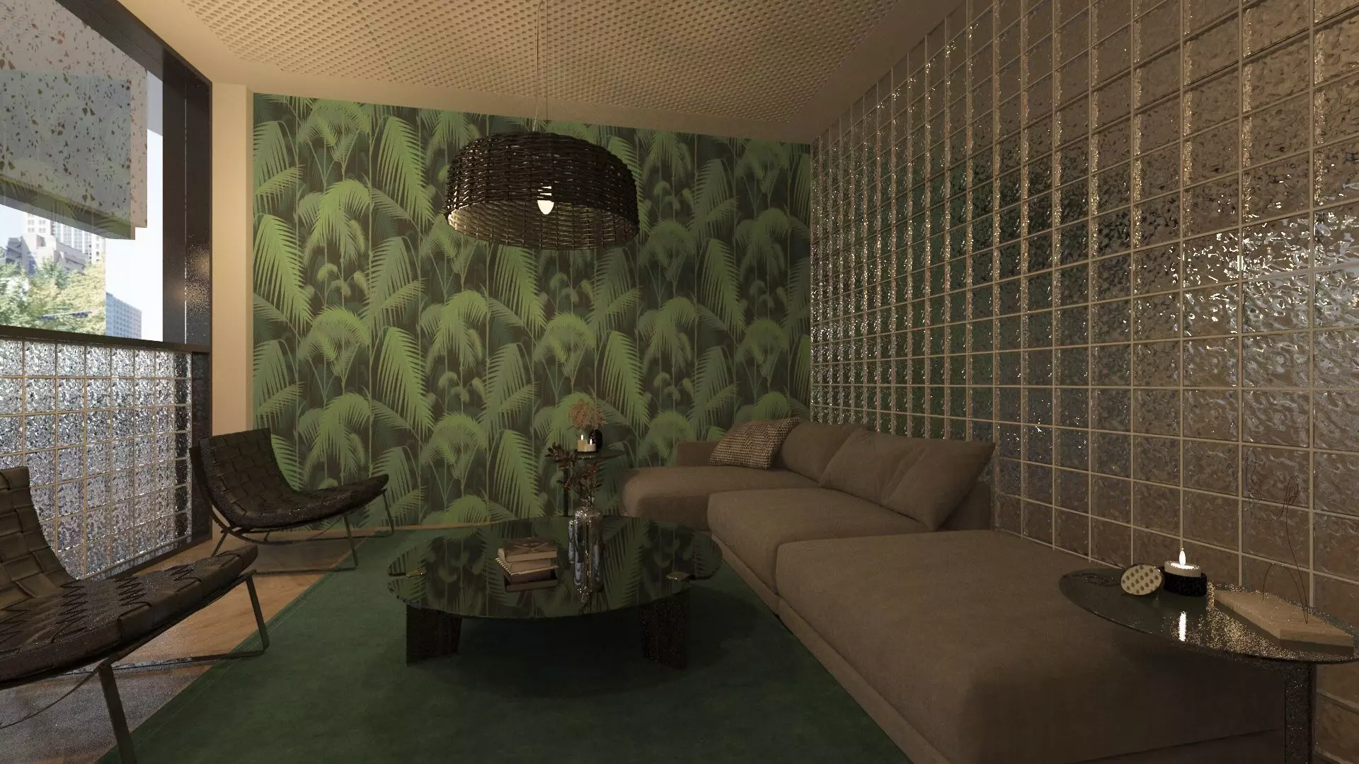 Restaurant Dining Hall 3D model_3