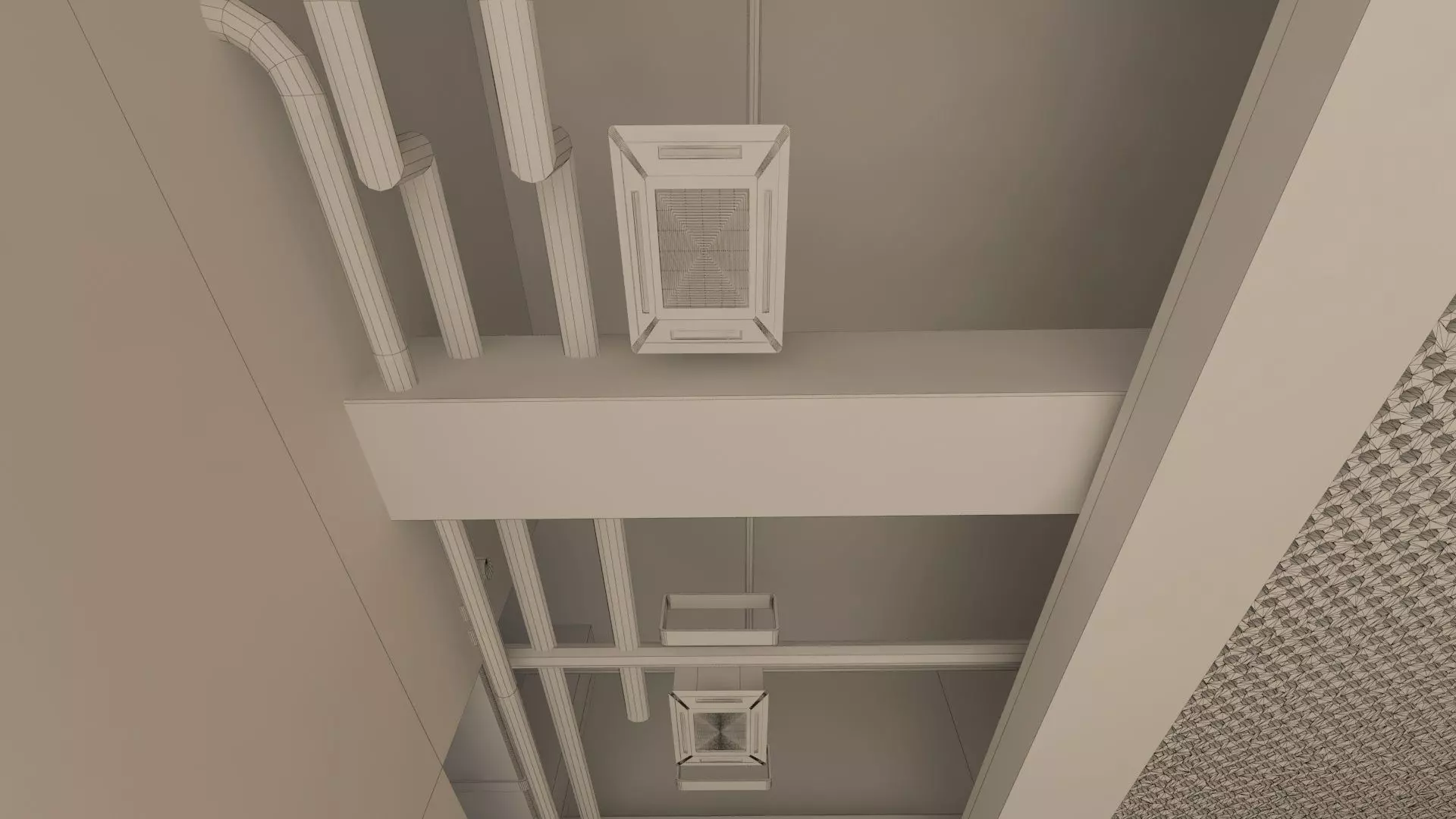 Restaurant Dining Hall 3D model_12