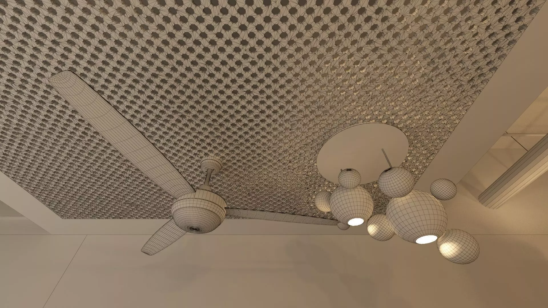 Restaurant Dining Hall 3D model_21