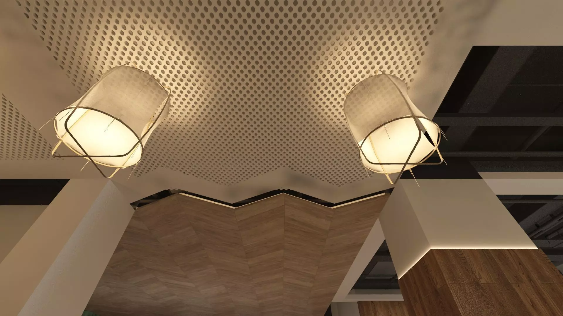 Restaurant Dining Hall 3D model_13