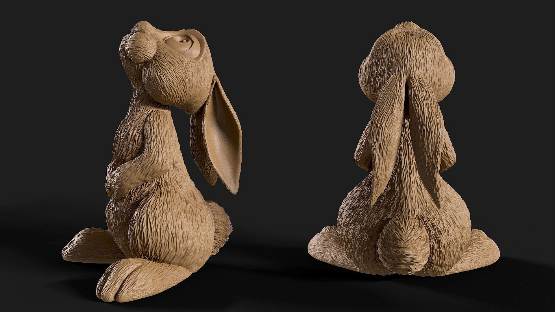 Rabbit Disney Style 3D print model_2
