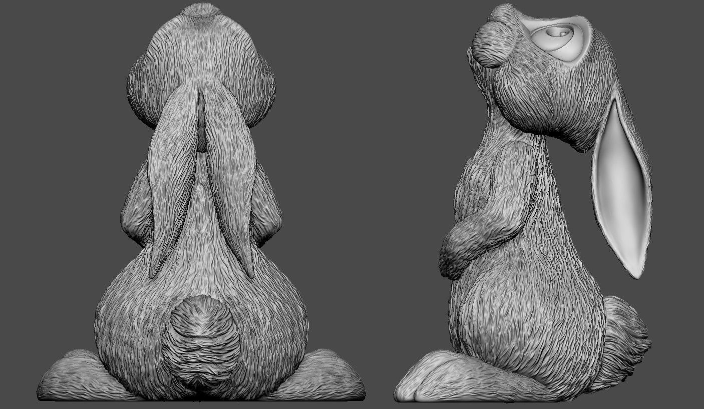 Rabbit Disney Style 3D print model_7