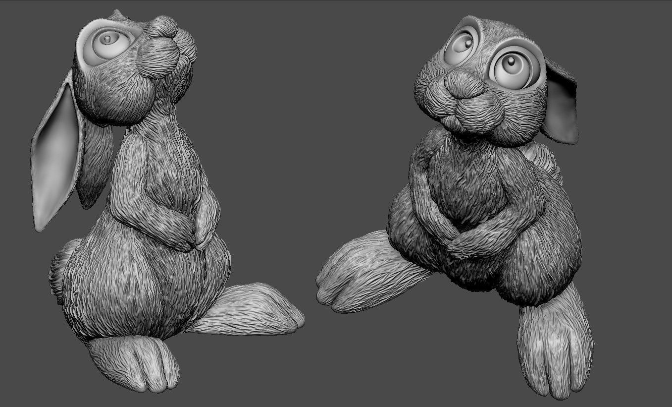 Rabbit Disney Style 3D print model_6