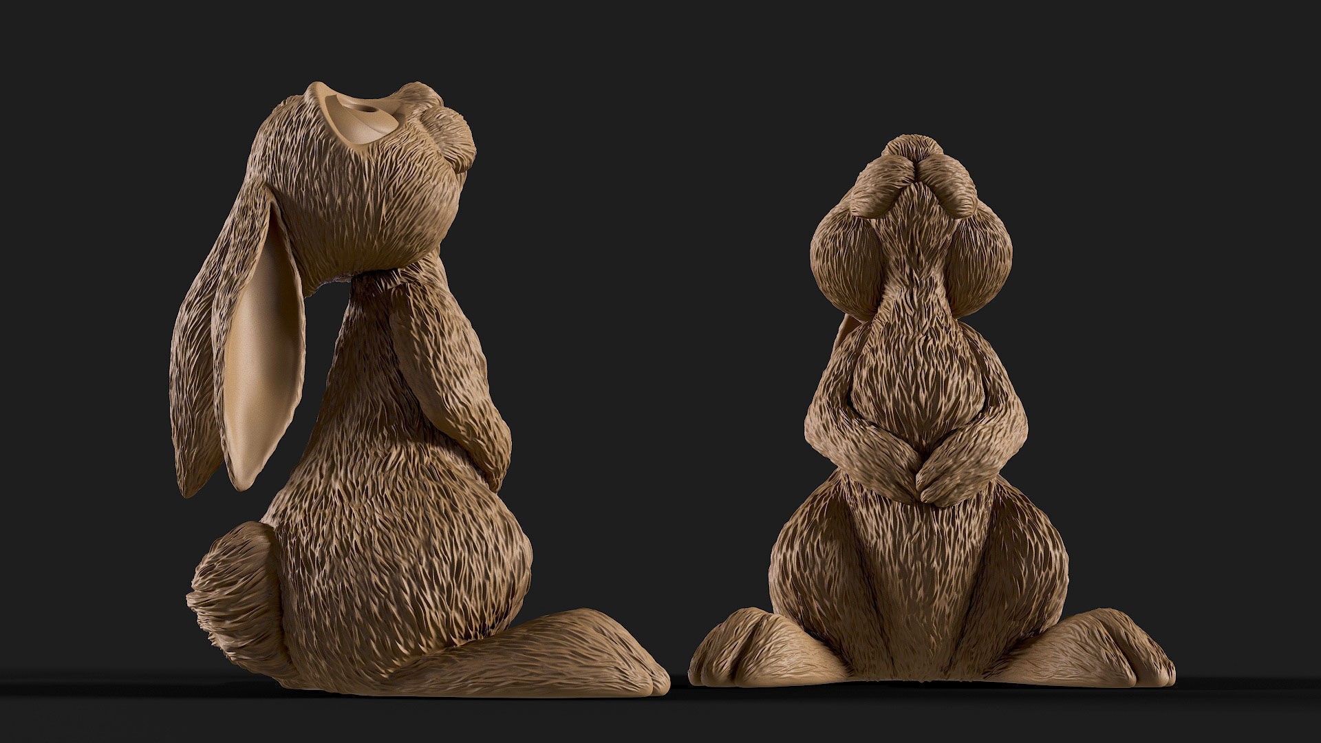 Rabbit Disney Style 3D print model_3