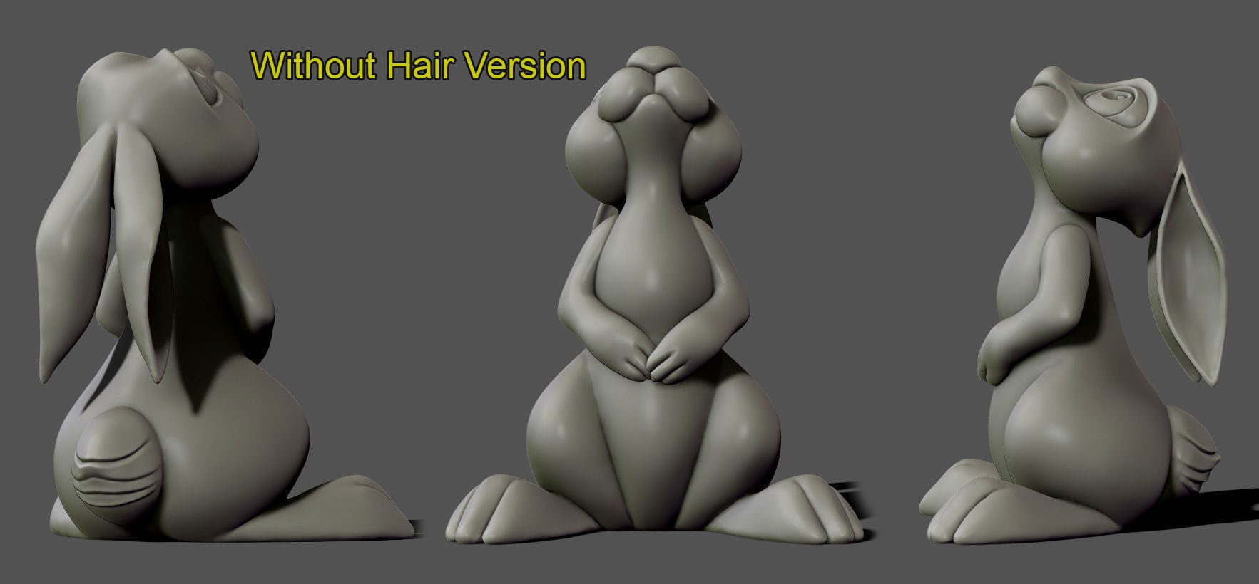 Rabbit Disney Style 3D print model_4