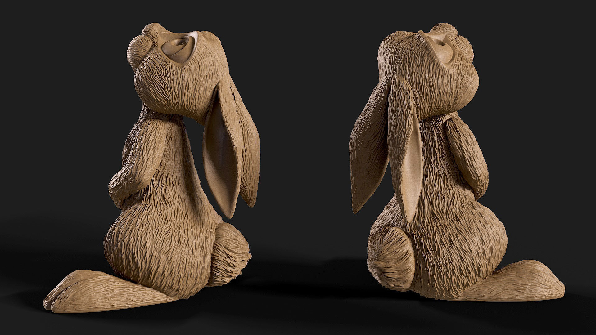 Rabbit Disney Style 3D print model_1