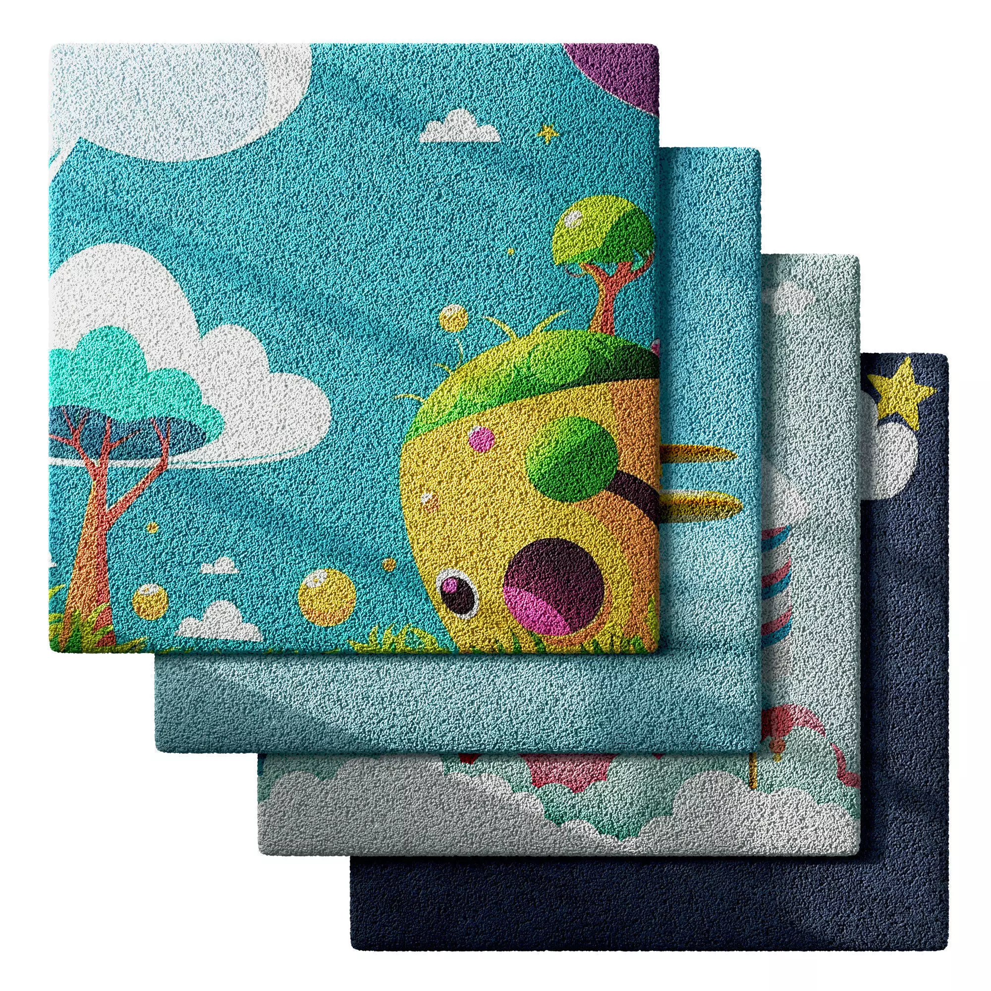 Kids Carpet Set 49 3D model_0