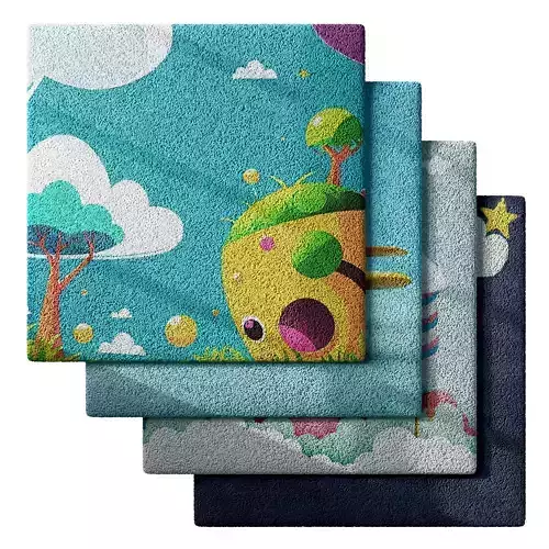 Kids Carpet Set 49 3D model