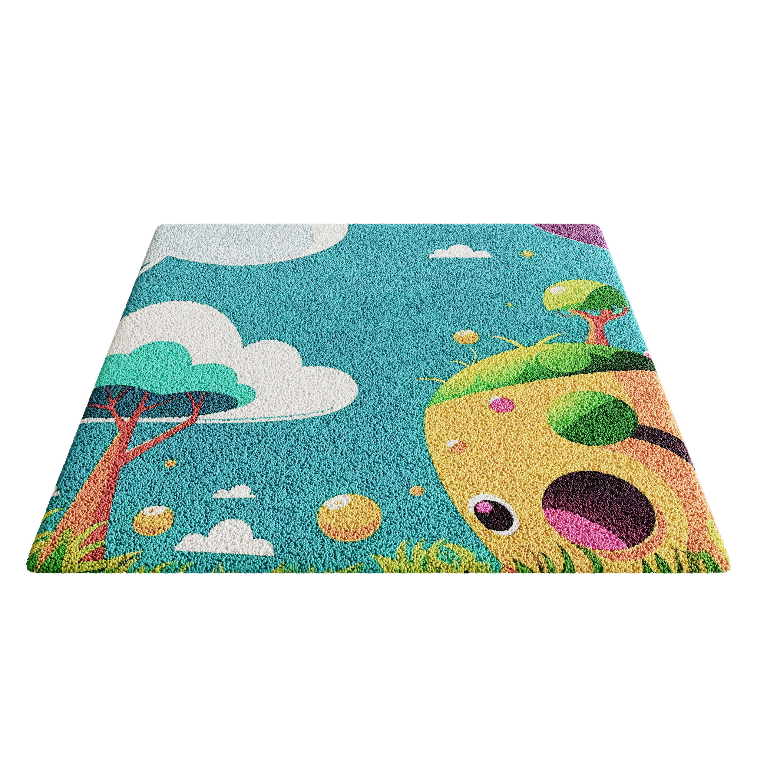 Kids Carpet Set 49 3D model_12