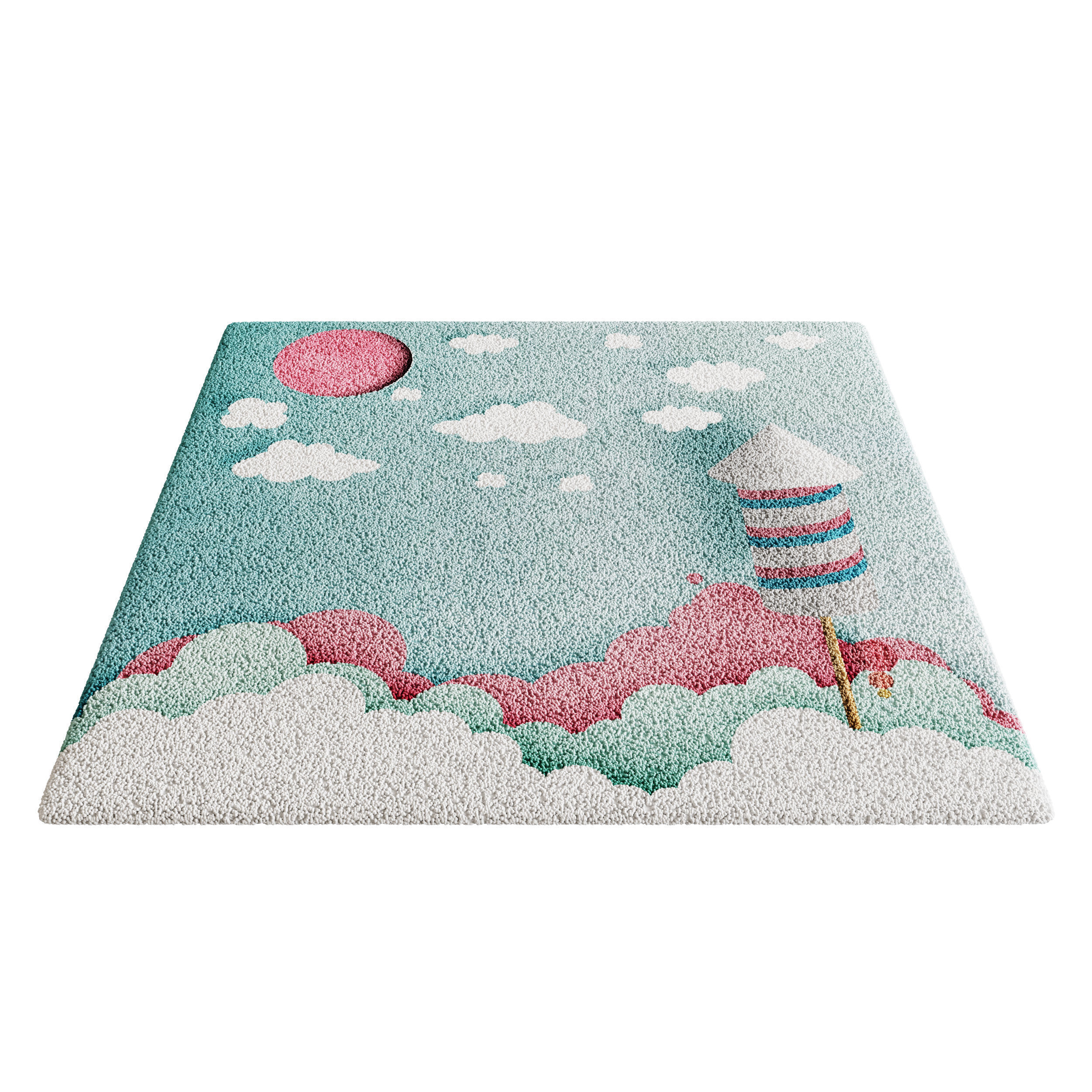 Kids Carpet Set 49 3D model_4