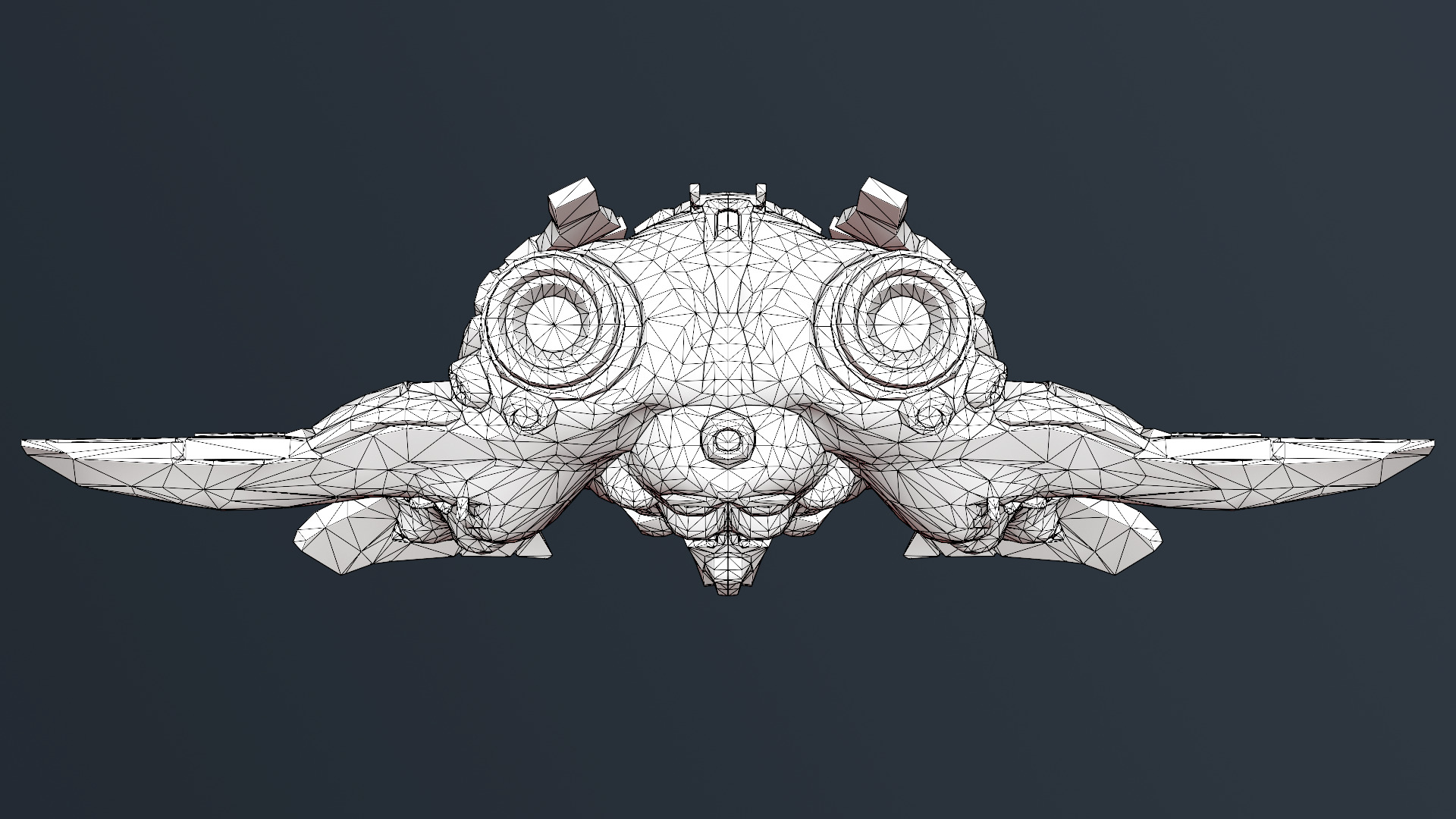 Space Ship Fighter Low-poly 3D model_7