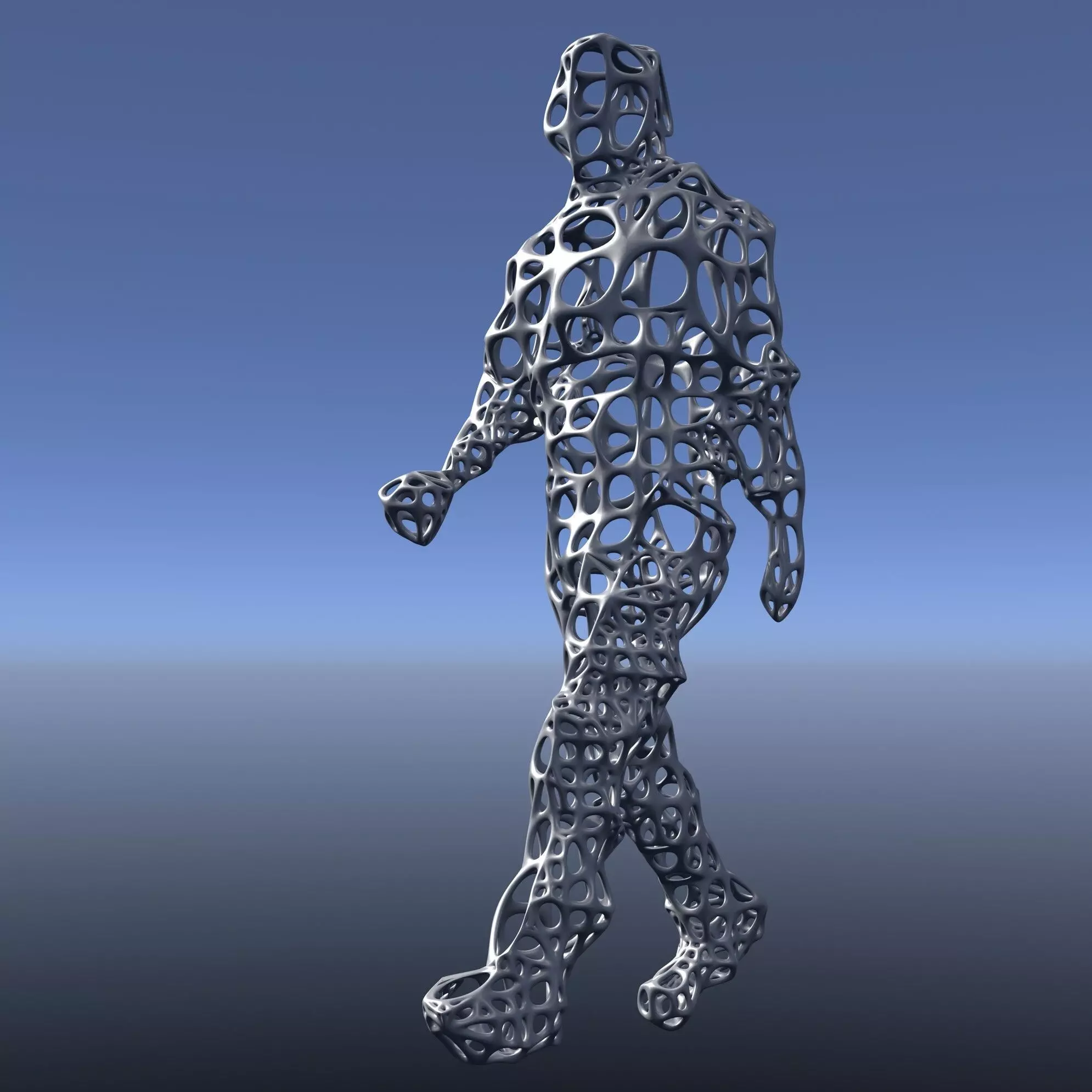 Walking human sculpture 25-38 3D model