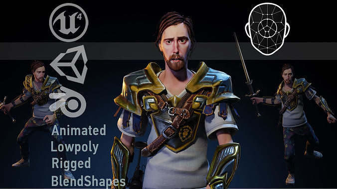 AsmonGOLD game ready and vrchat ready Low-poly 3D model