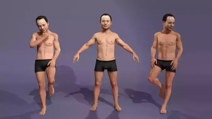 Japanese adult film actor  Ginji Sagawa 3D model