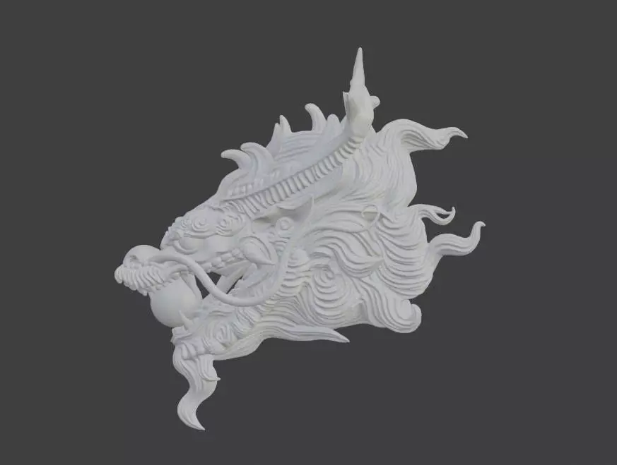 Head Dragon 3D model_0