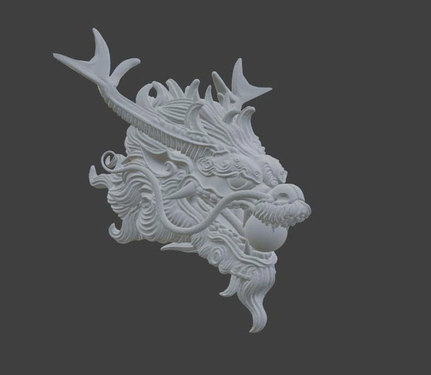Head Dragon 3D model_2