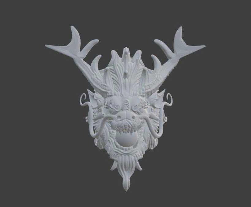 Head Dragon 3D model_1