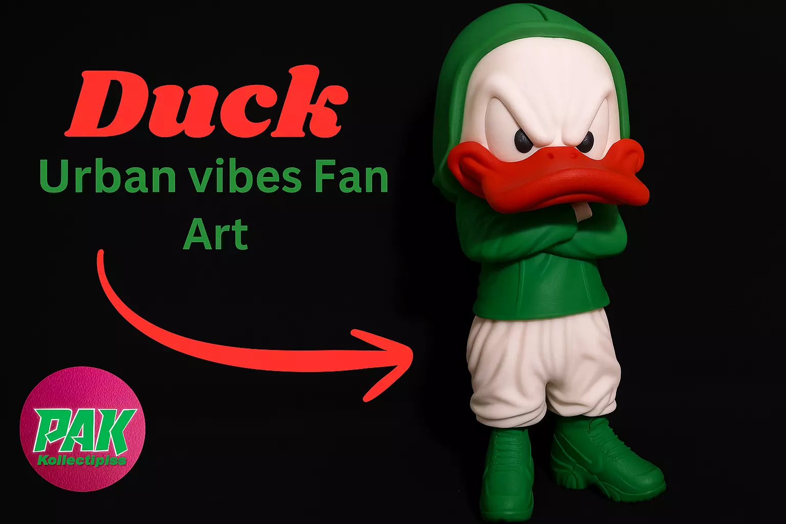 Duck Urban Vibes Fan Art Ready To 3D Print - MULTIPARTS - 3MF 3D print model_0