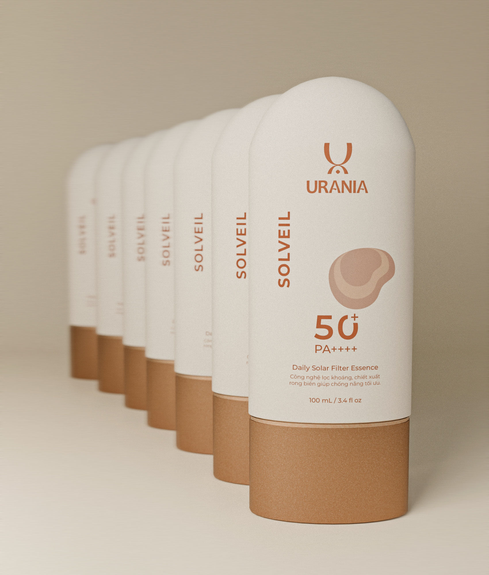 Cosmetic Sunscreen Bottle And Box 3D Model Low-poly 3D model_2