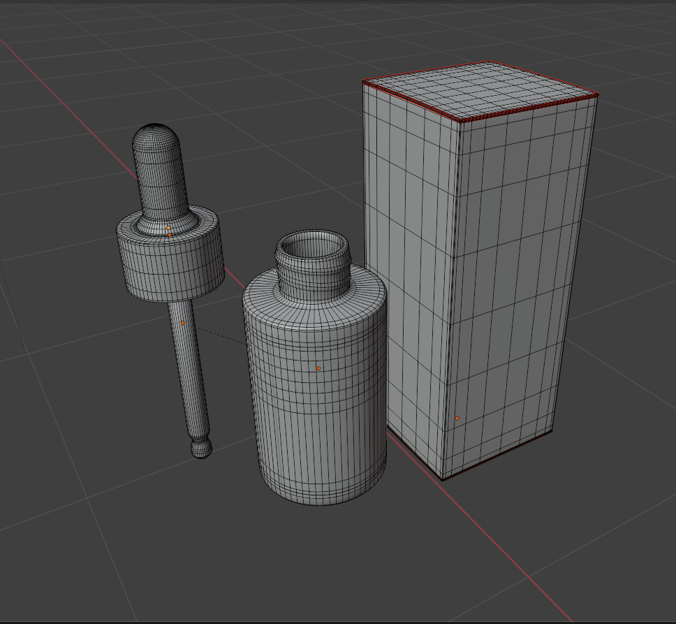 Dropper Serum Bottle Packaging Box 3D Mode Low-poly 3D model_4