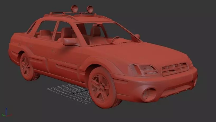 Subaru Baja 2002 3D print model_0