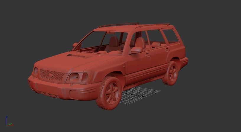 Subaru Forester Mk1f SF S Turbo 2000 3D print model_1