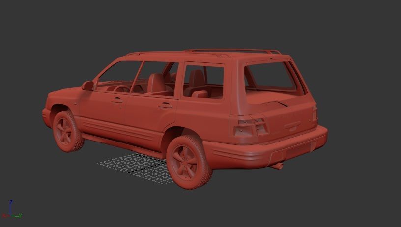 Subaru Forester Mk1f SF S Turbo 2000 3D print model_2