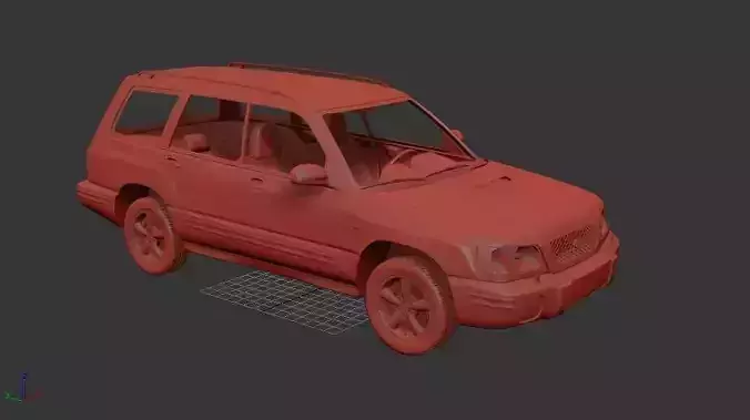 Subaru Forester Mk1f SF S Turbo 2000 3D print model