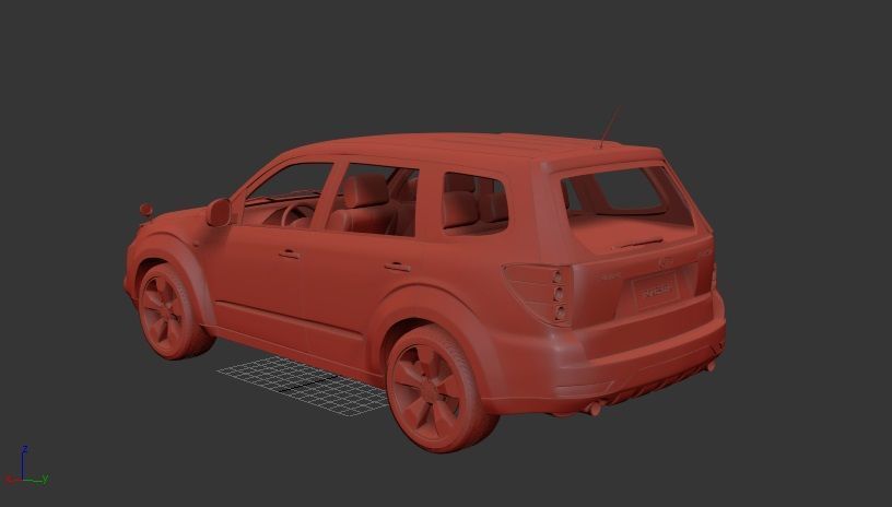 Subaru Forester 2009 3D print model_2