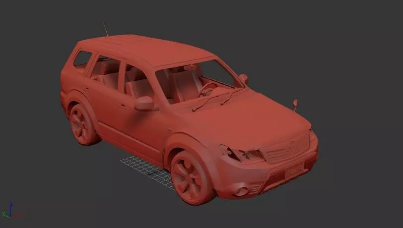 Subaru Forester 2009 3D print model_0