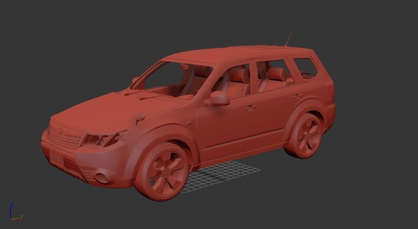 Subaru Forester 2009 3D print model_1
