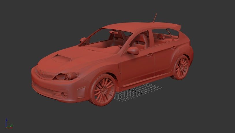 Subaru Impreza WRX STI 2010 3D print model_1