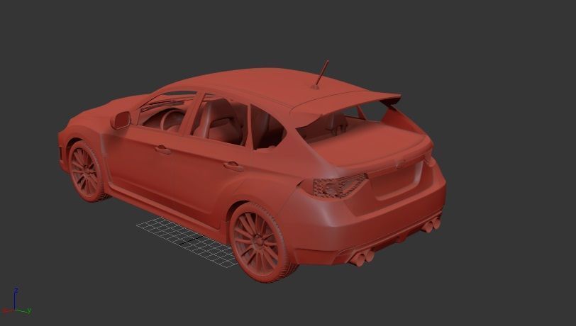 Subaru Impreza WRX STI 2010 3D print model_2
