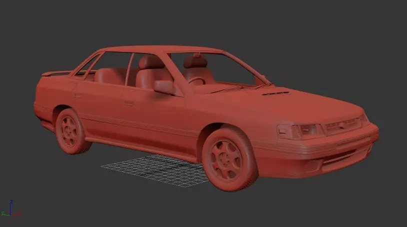 Subaru Legacy Mk1 BC sedan 1989 3D print model_0