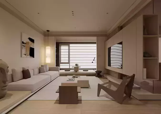 japanese living room dining room interior scenes 07