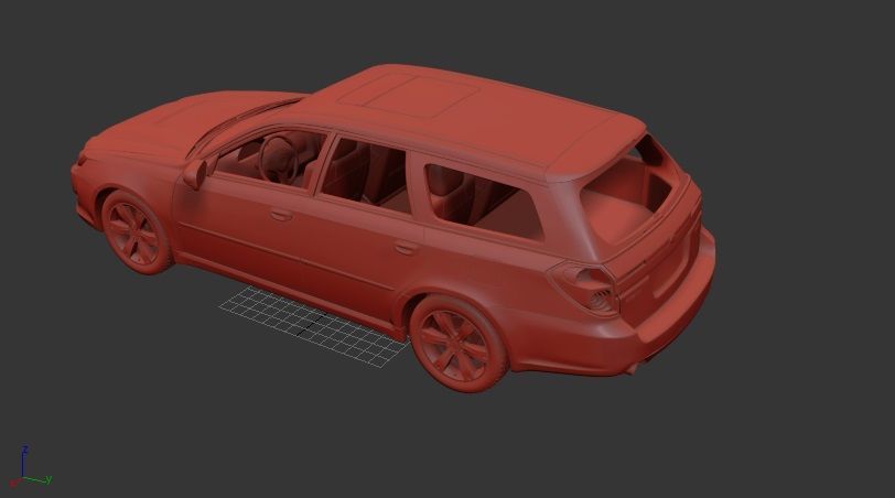 Subaru Legacy Mk4 BL station wagon 2008 3D print model_2