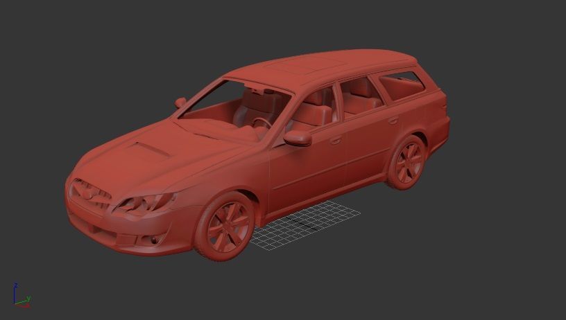 Subaru Legacy Mk4 BL station wagon 2008 3D print model_1