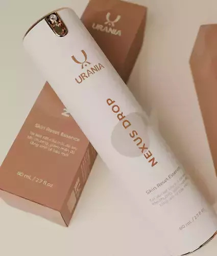 Tall Airless Pump Bottle And Box 3D Model