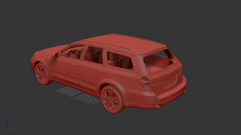Subaru Outback Mk4 BP 2008 3D print model_2