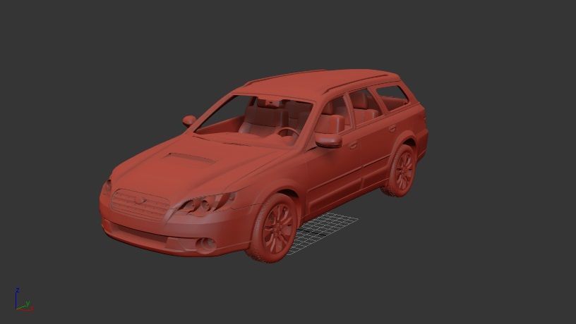 Subaru Outback Mk4 BP 2008 3D print model_1