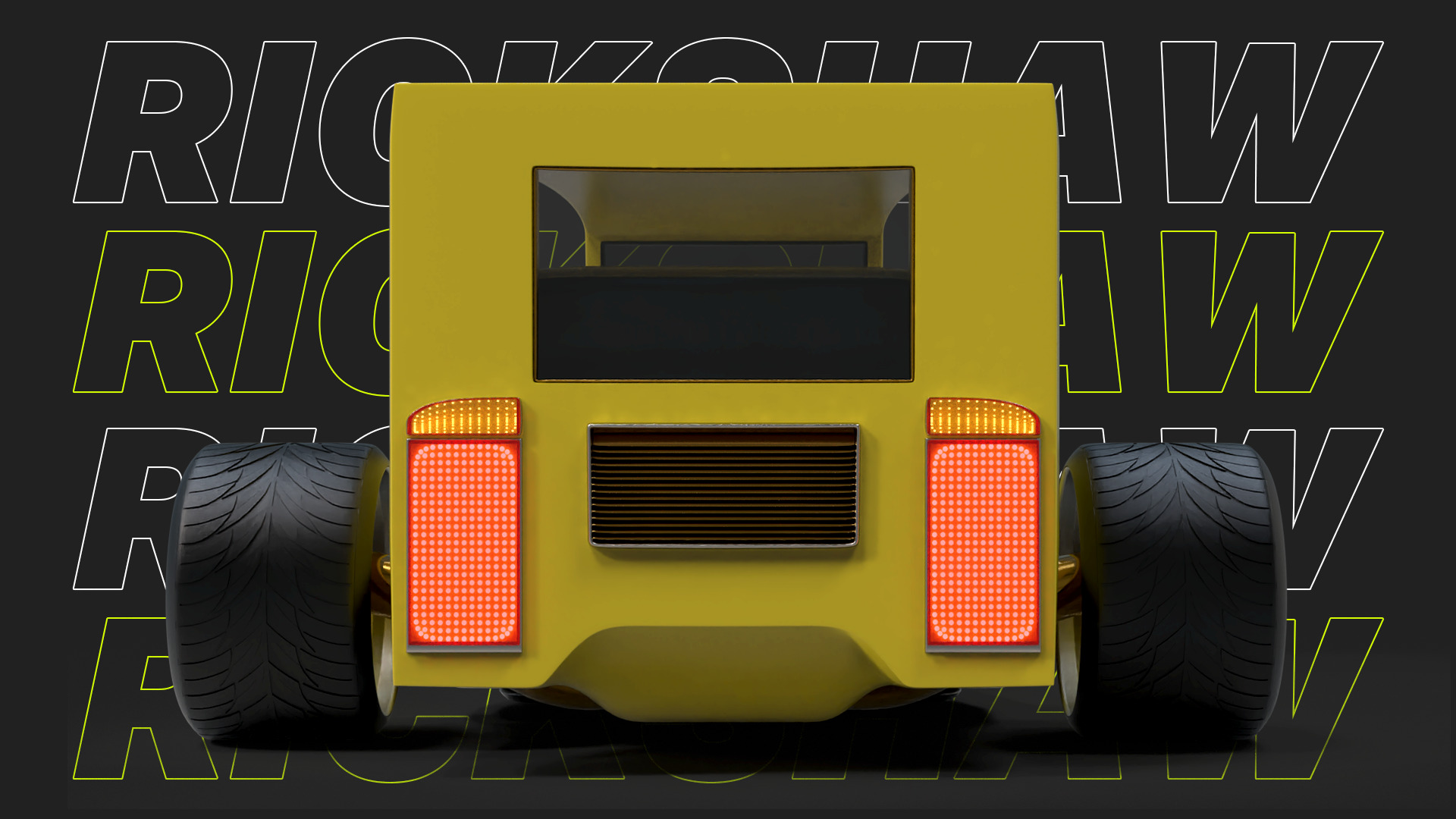 Hot Rod Rickshaw Low-poly 3D model_2