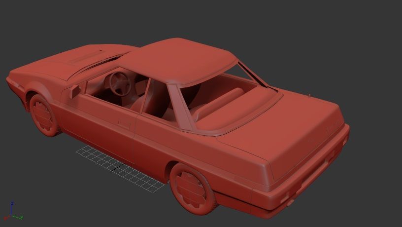 Subaru XT 1985 3D print model_2