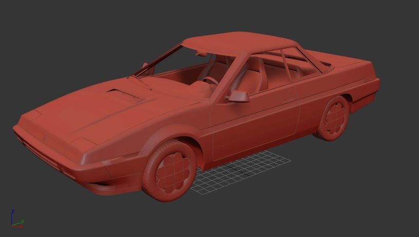 Subaru XT 1985 3D print model_1