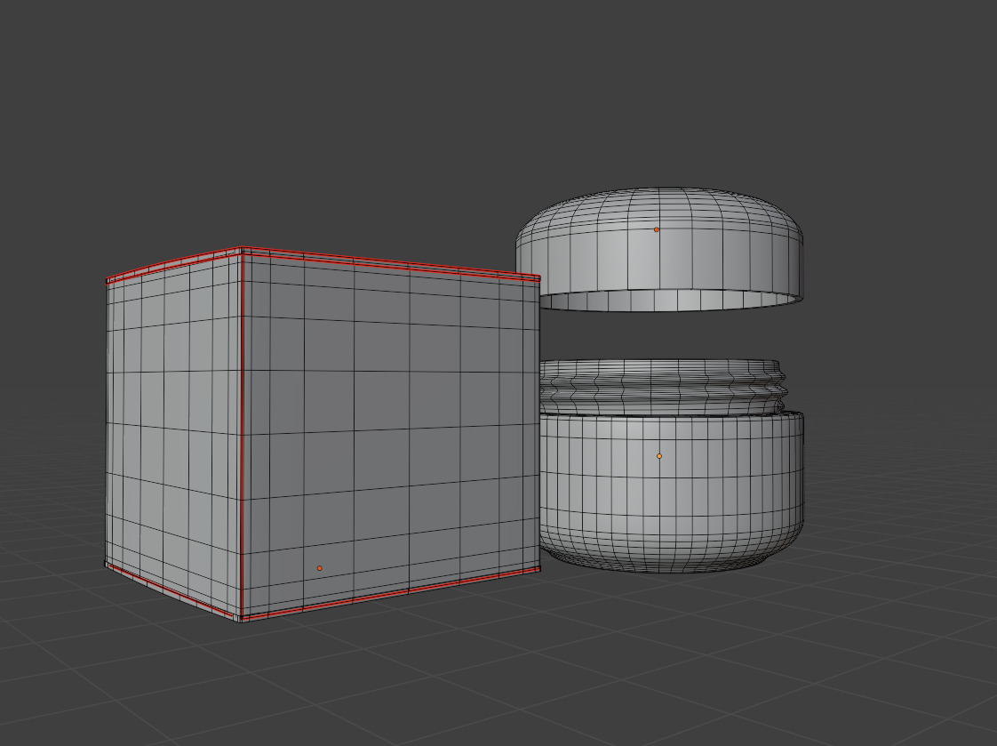 Cosmetic Cream Jar Packaging Box 3D Model Low-poly 3D model_4