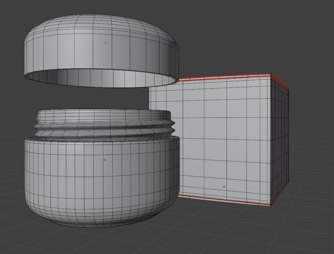 Cosmetic Cream Jar Packaging Box 3D Model Low-poly 3D model_5