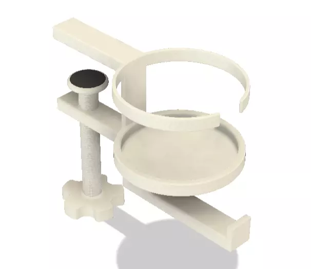 Clamp-On Cup Holder for Desk Universal Design 3D print model_0