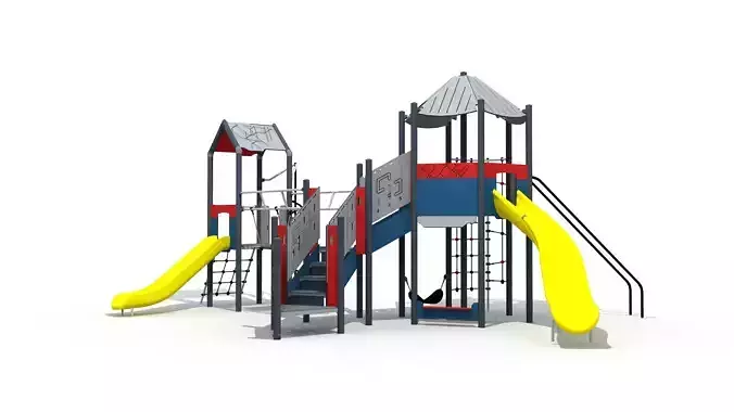 Outdoor slide playground set