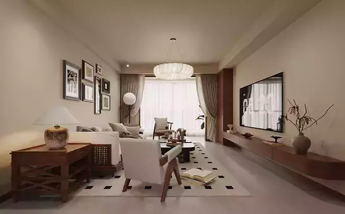 modern living room dining room interior scenes  13